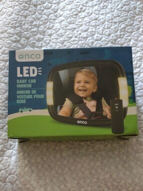LED Baby Car Mirror in Black